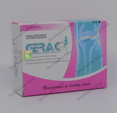 Gerac – 10 Sachet (Suplemen Untuk Menjaga Kesehatan Sendi – Ampuh Untuk Osteoarthritis / Radang Sendi)