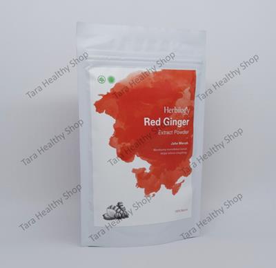 Herbilogy Red Ginger (Jahe Merah) Extract Powder 100% Natural – 100 gram (Membantu Meredakan Batuk & Flu)