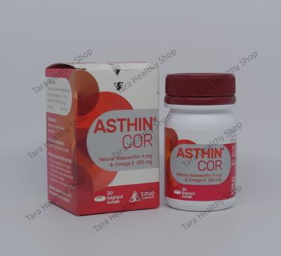 Asthin Cor – 30 Softgel (Antioksidan Asthaxanthin + Omega 3 Berkualitas)